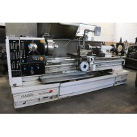 CLAUSING-COLCHESTER 21" x 80" GAP BED ENGINE LATHE WITH 12" 3-JAW CHUCK, STEADY REST, NEWALL DIGITAL READ OUT, FIMS QUICK CHANGE TOOL POST SET, SWINGS 32" IN GAP, MFG. IN 2000